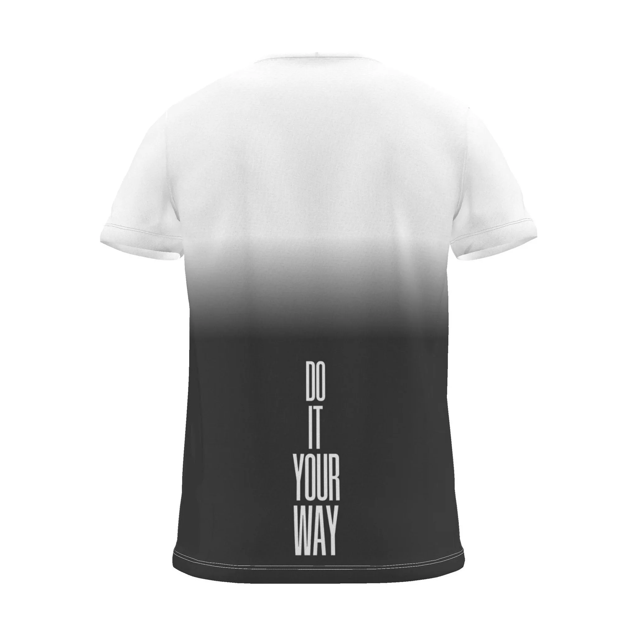 "DO IT YOUR WAY" Backprint Tee, charcoal dip, back view