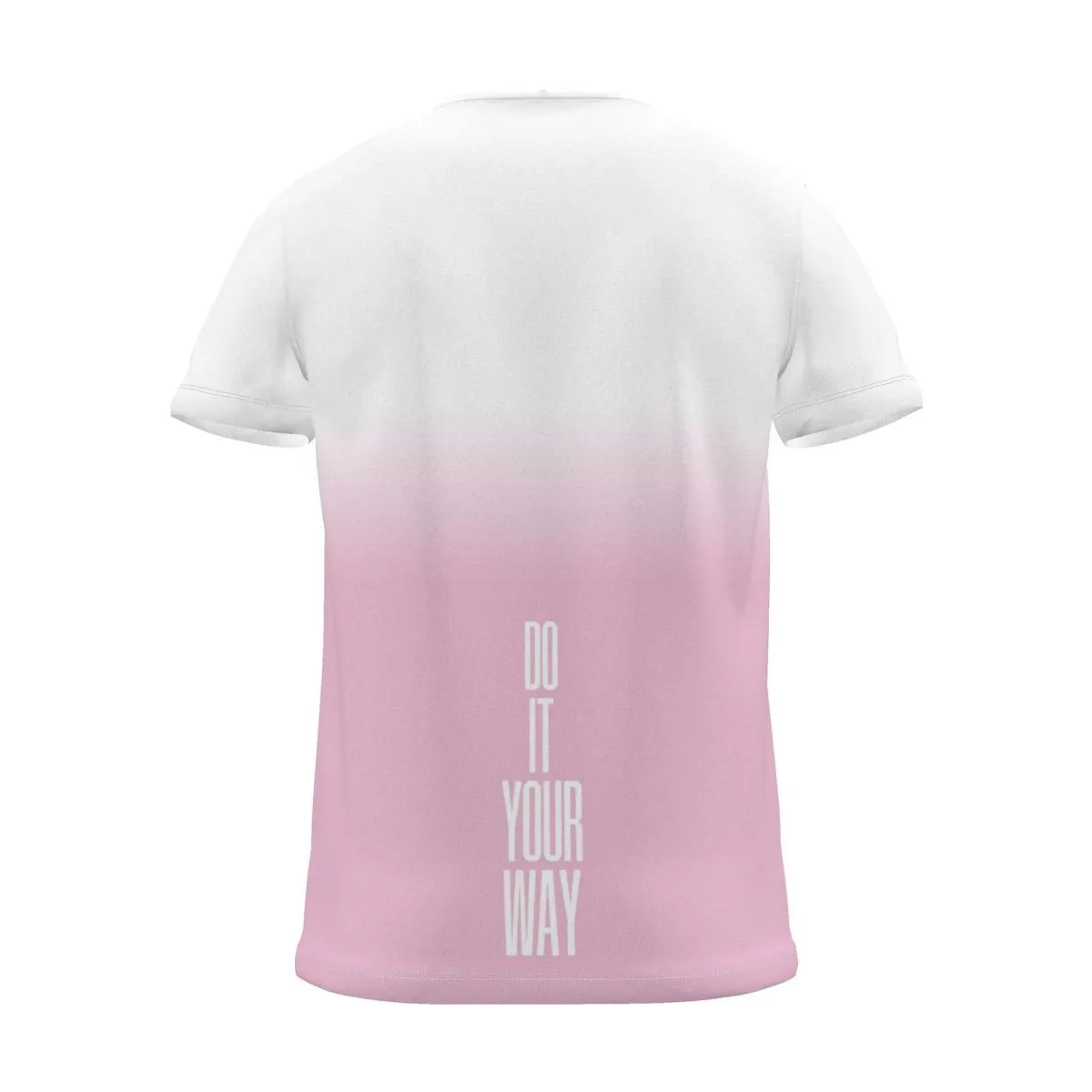 "DO IT YOUR WAY" Backprint Tee, magenta dip, back view