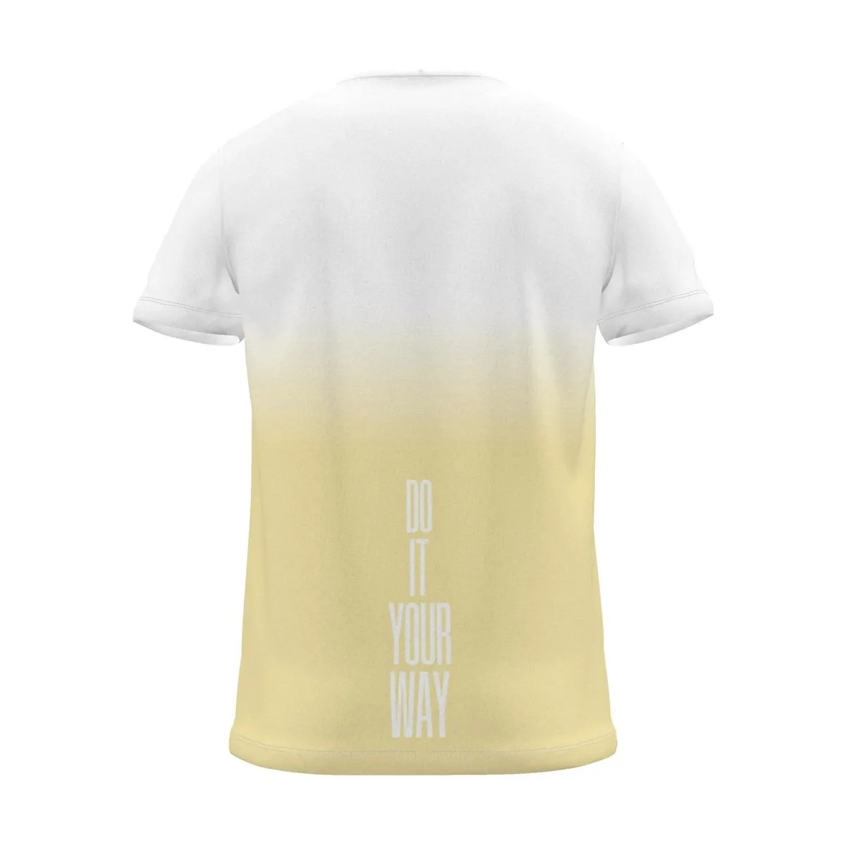 "DO IT YOUR WAY" Backprint Tee, yellow dip, back view