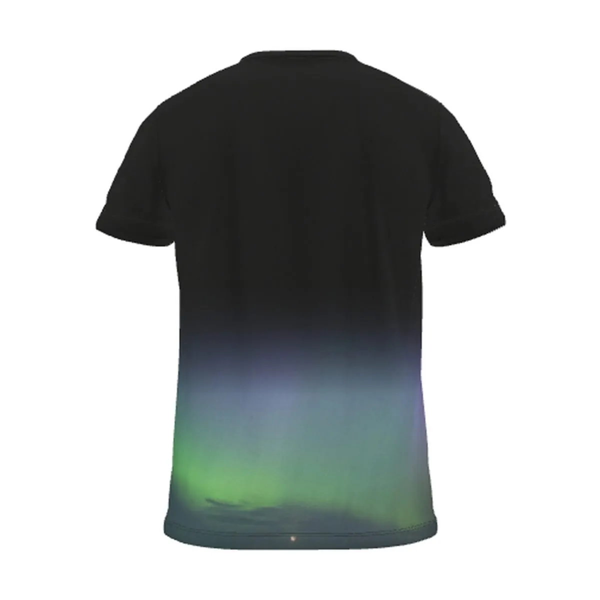 Its.That. Aurora Sky (Black All-Over Tee), back view