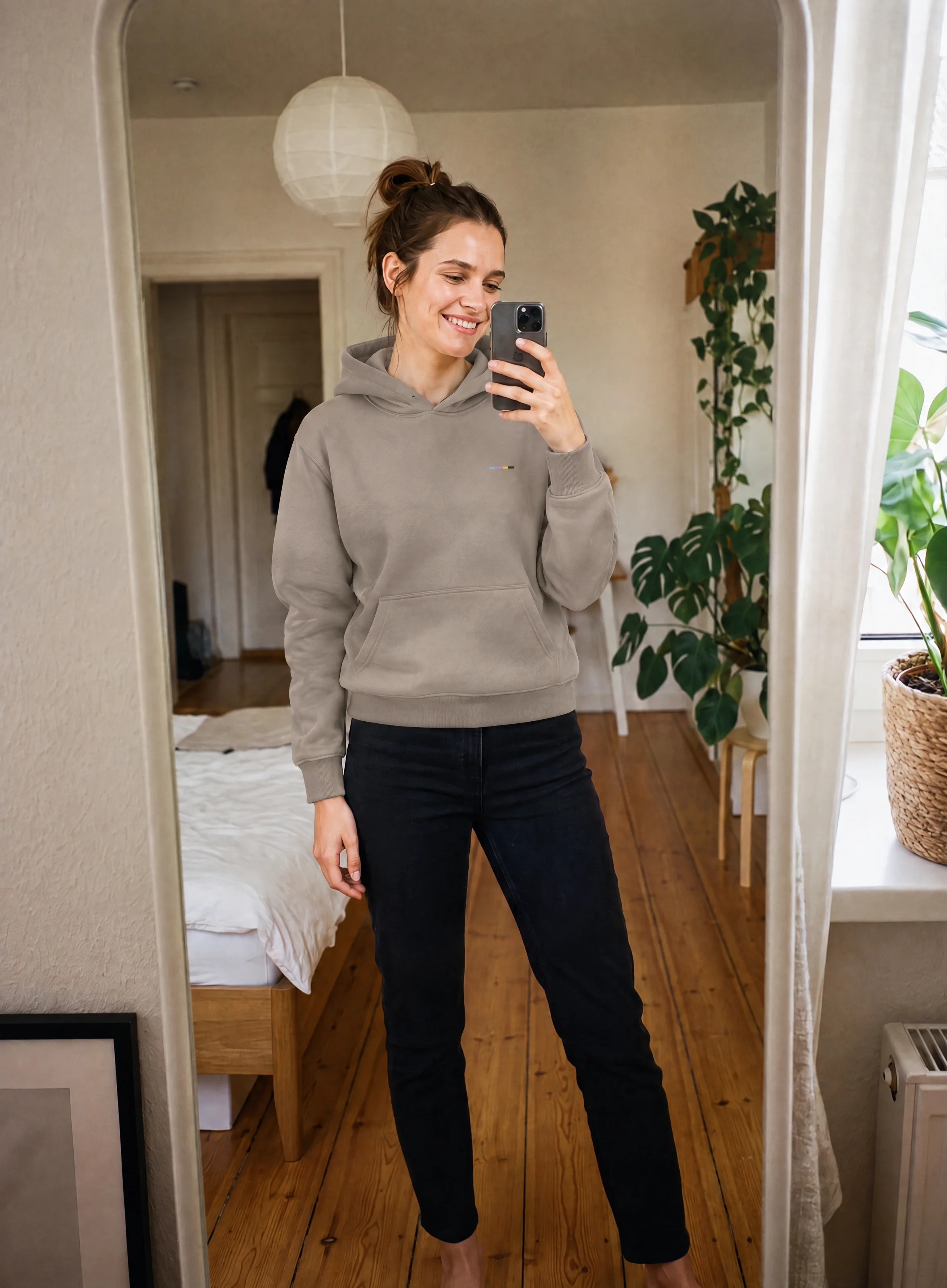 Taupe Cloudfade Hoodie, front view
