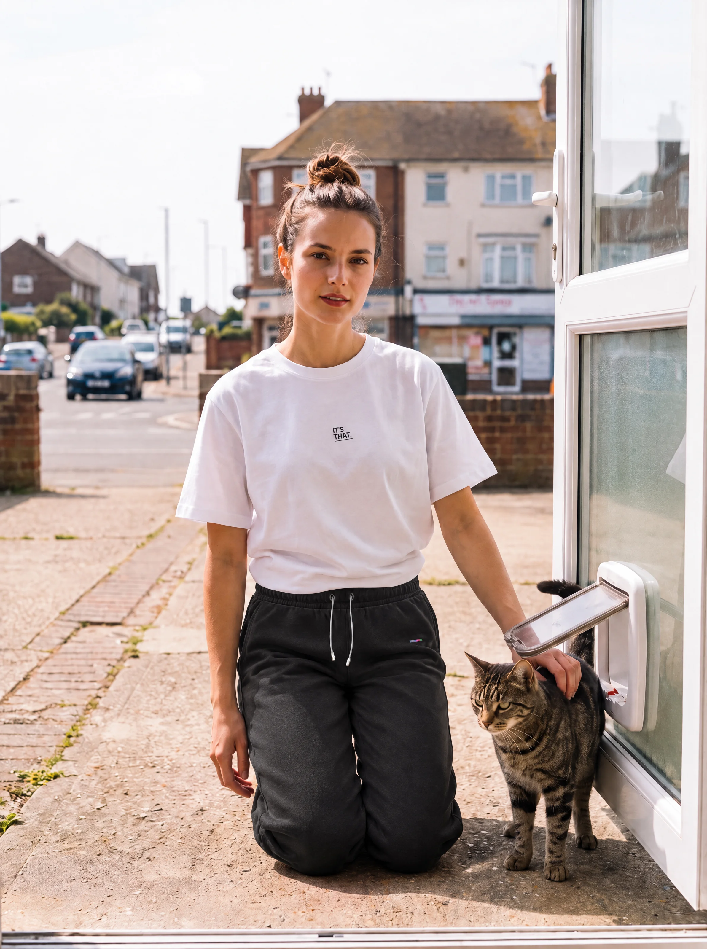 Black Joggers, front view