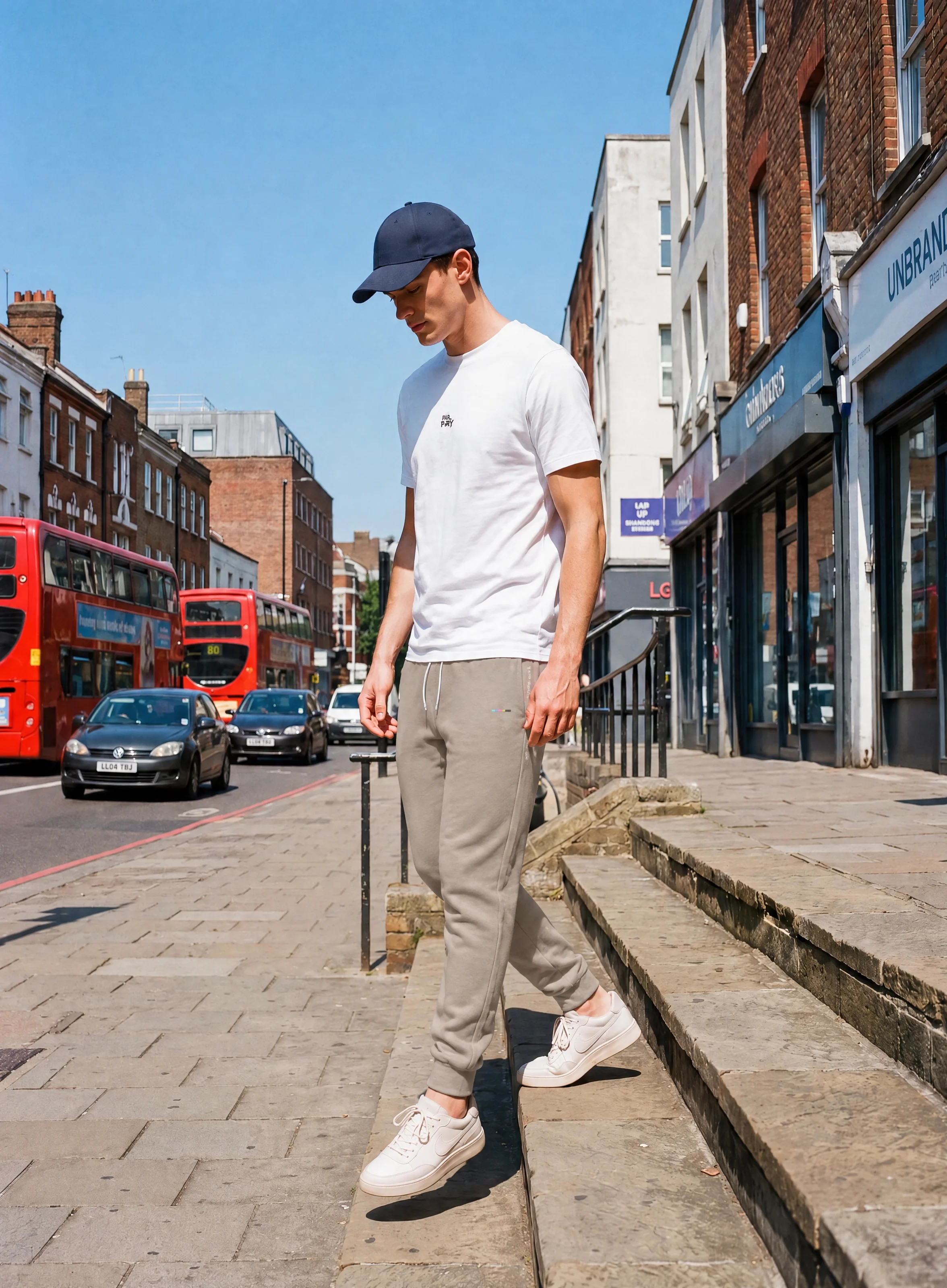 Taupe Cloudfade Joggers, front view