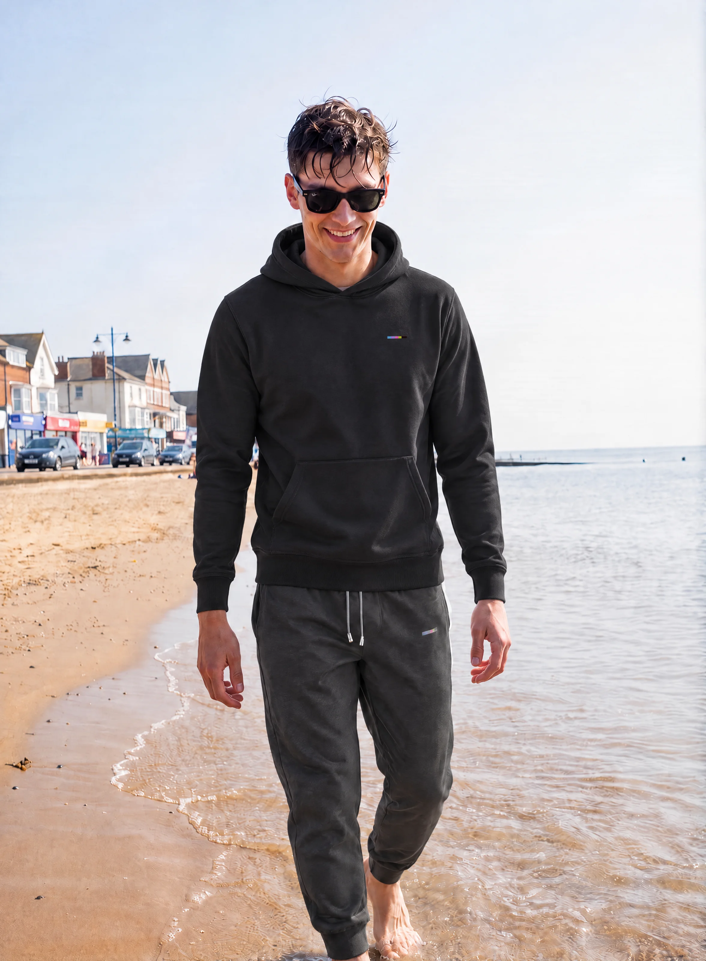 Charcoal Hoodie, front view
