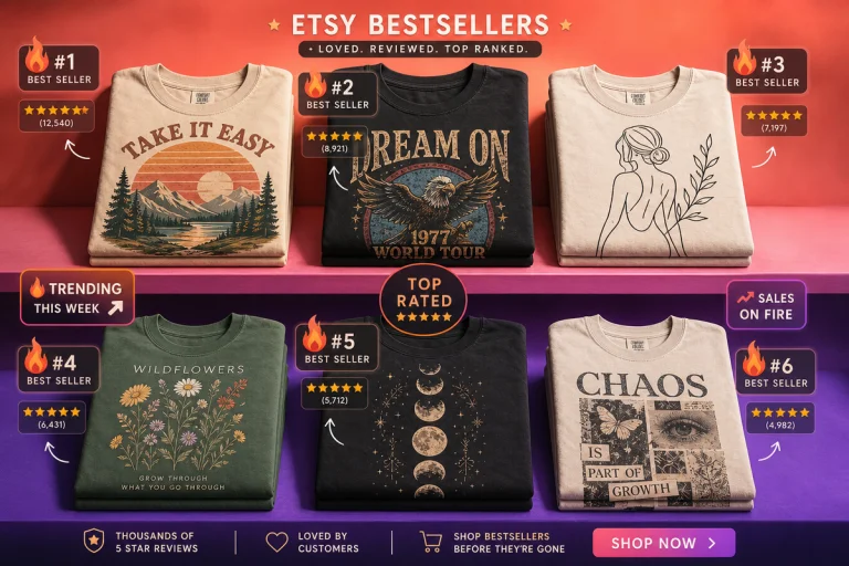 Best Selling T-Shirts on Etsy: What Actually Sells in 2026