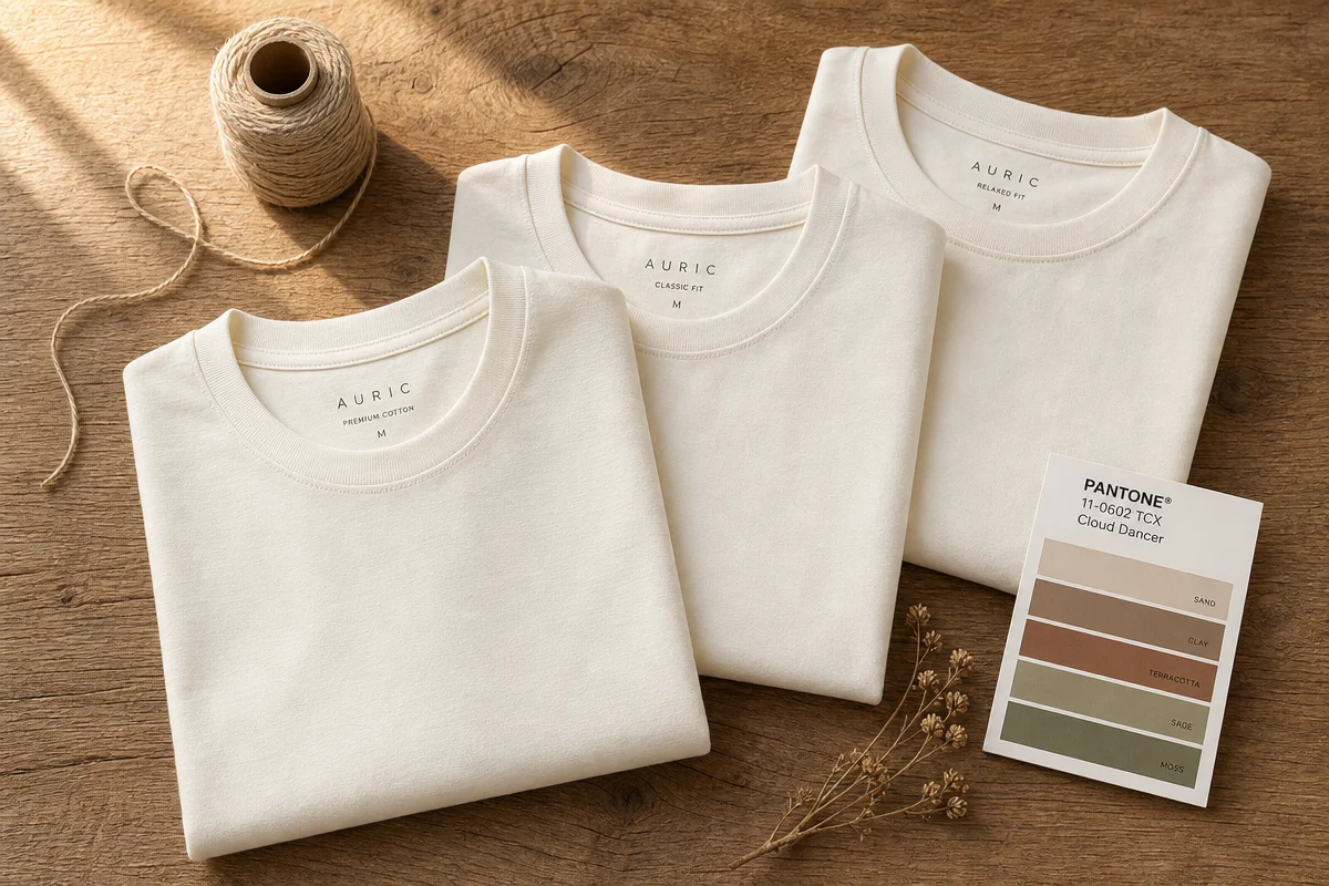 Why Warm White (Pantone’s 2026 “Cloud Dancer”) Is the Perfect Choice for Custom Apparel - Broken Arrow Wear Blog